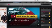 Special news on RTVS with typo (Slovak national TV)